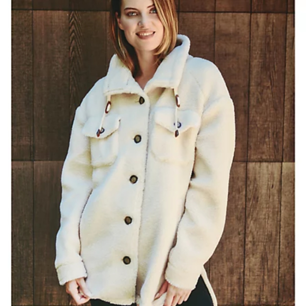 Koolaburra By UGG Doe Tan Relaxed Sherpa Shacket - Picture 16 of 16